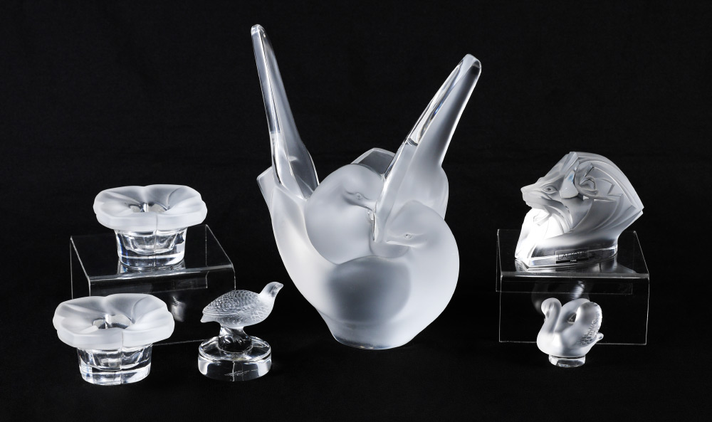 Appraisal: PIECE LALIQUE CRYSTAL COLLECTION An assembled collection of pieces to