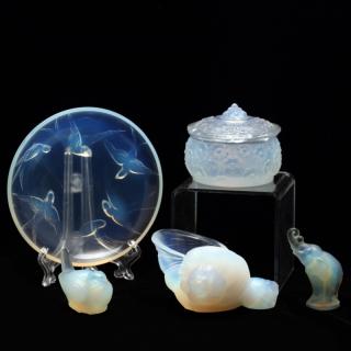 Appraisal: Group of Vintage Sabino Glass early th century France pc