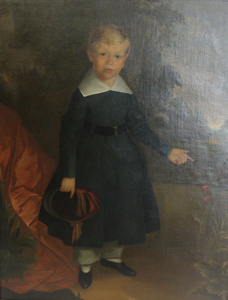 Appraisal: Oil On Canvas Young Boy In Uniform Aparantly unsigned and