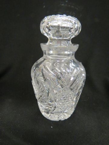 Appraisal: Cut Glass Jar brilliant period pinwheel diamond ray excellent