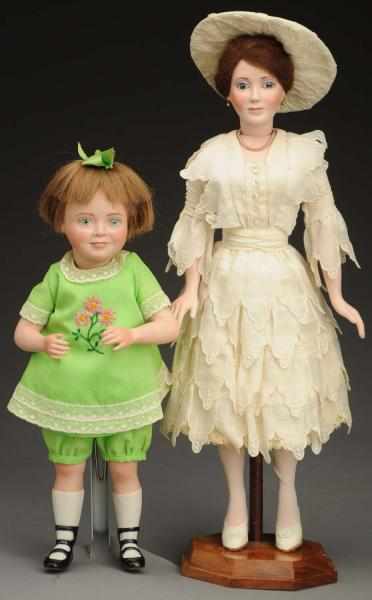 Appraisal: Lot of Marianne DeNunez Artist Dolls All Bisque child Me