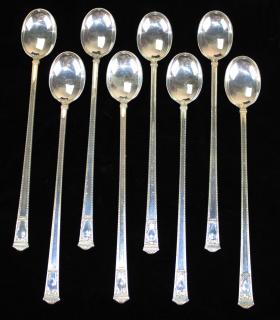 Appraisal: pcs Tiffany Co San Lorenzo sterling iced tea spoons troy