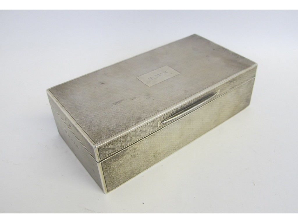 Appraisal: Silver cigarette box Glasgow