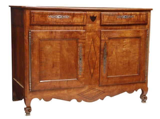 Appraisal: French Provincial Louis XV style fruitwood sideboard th c case