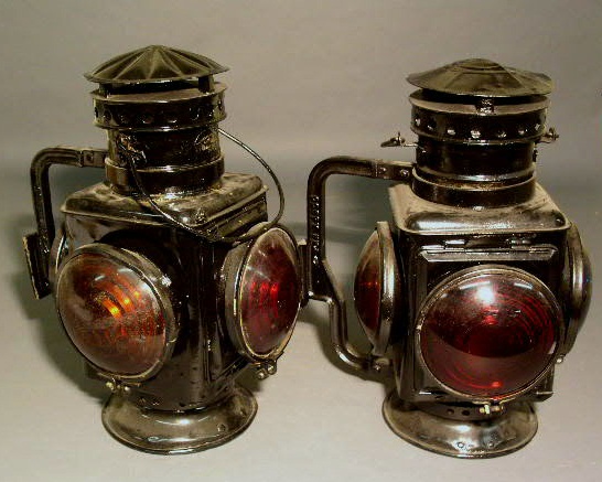 Appraisal: Two PRR railroad marker lights h