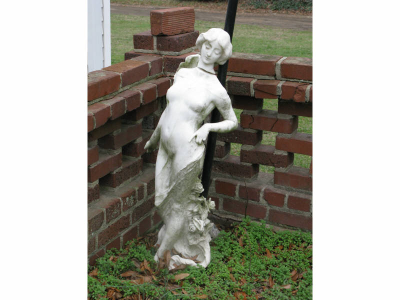 Appraisal: Art Nouveau Carved Marble Maiden wearing a finely carved gossamer