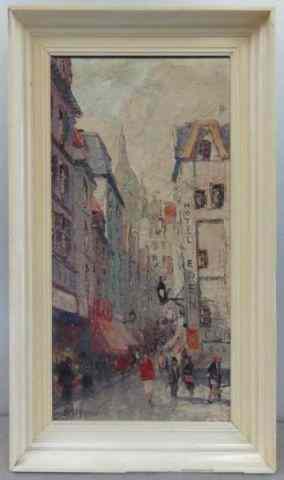 Appraisal: BRISSON Marcel O C Parisian Street Scene Signed lower right