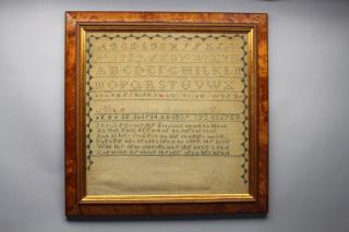 Appraisal: American Antique Sampler Dated Mary Louisa Town Sight Size x