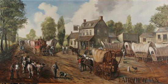 Appraisal: JOSEPH SHERLY SHEPPARD American b FAIRVIEW INN IN MARYLAND signed