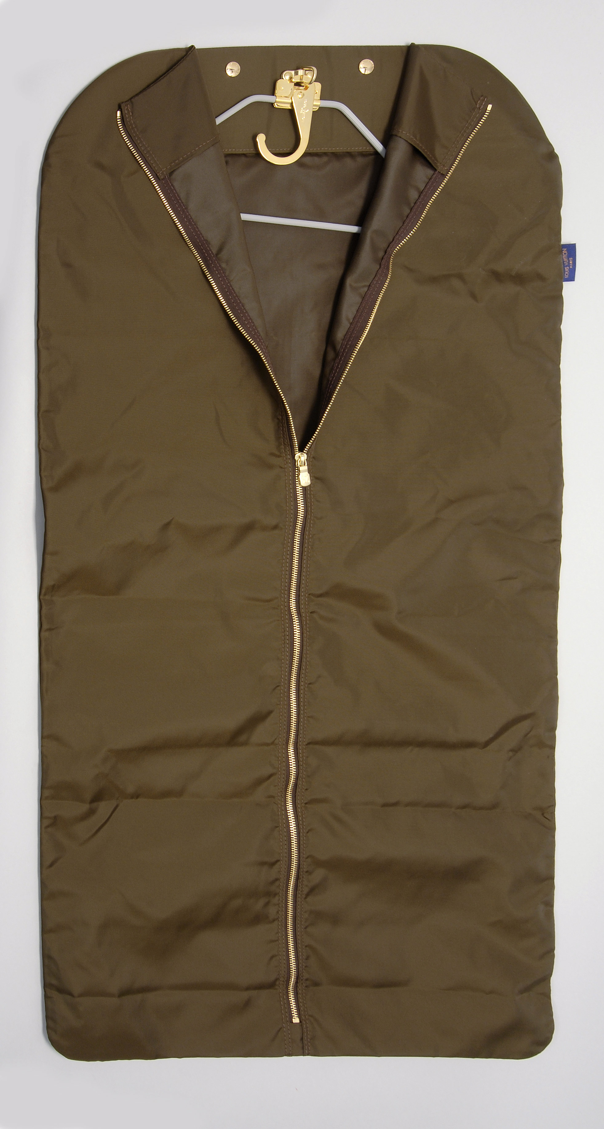 Appraisal: LOUIS VUITTON SOFT GARMENT BAG Brown nylon exterior Gold hardware