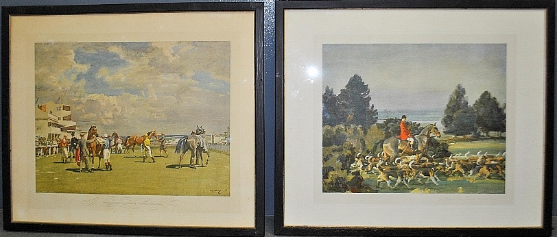 Appraisal: - Two prints by A J Munnings- The Belvoir Hunt