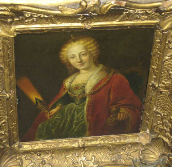 Appraisal: CONTINENTAL SCHOOL TH CENTURY Portrait of a woman in royal