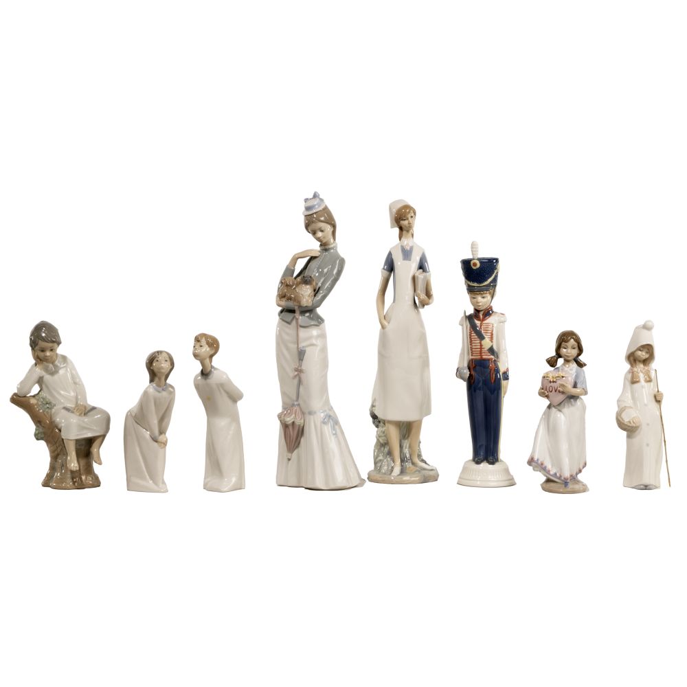 Appraisal: LLADRO FIGURINE ASSORTMENT items including Soldier With Saber retired European