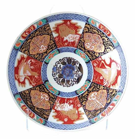 Appraisal: Japanese Imari porcelain charger late th early th century alternating