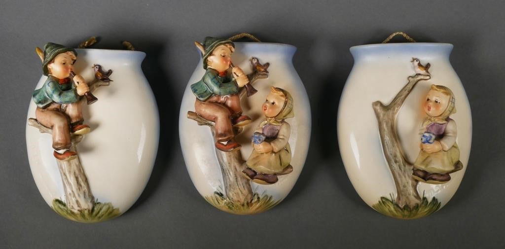 Appraisal: Hummel Set of wall pockets or wall vases All are