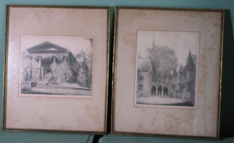 Appraisal: Louis Orr CT France - Two NC Etchings including Playmaker's