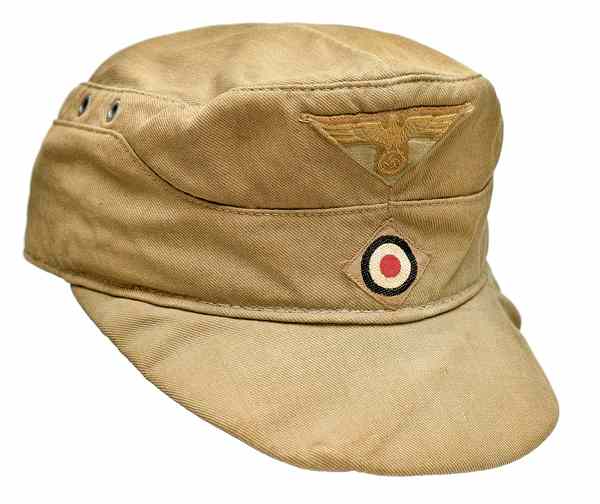 Appraisal: German WWII Afrika Korps Kriegsmarine M- Cap Kriegsmarine tropical enlisted