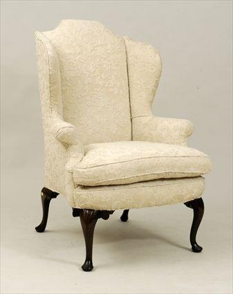 Appraisal: Queen Anne-Style Walnut Easy Chair x x in