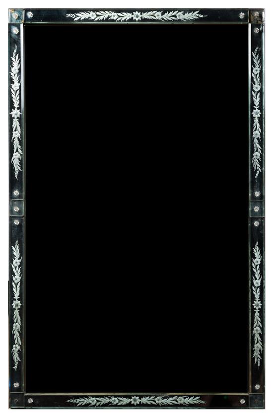 Appraisal: Sale Lot A Venetian Glass Mirror of vertical rectangular form