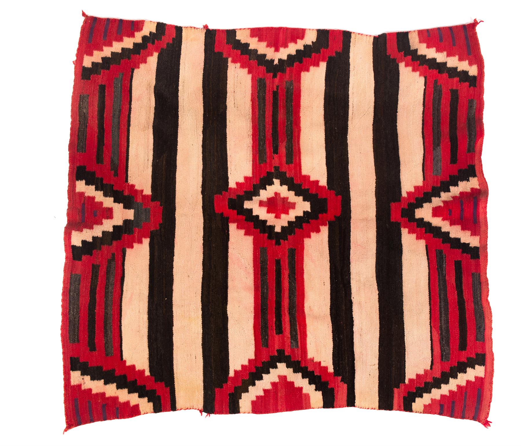 Appraisal: NAVAJO THIRD PHASE CHIEF'S BLANKET Ca s Banded design with