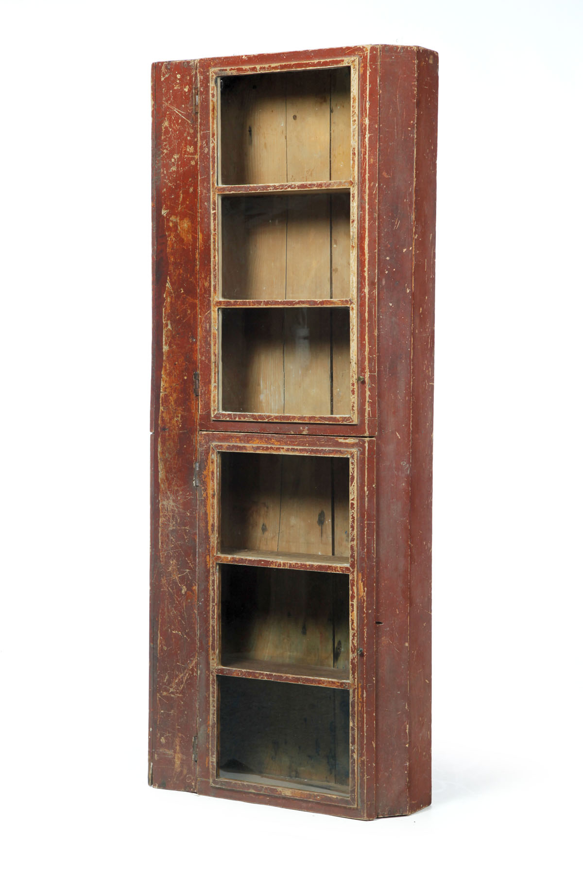 Appraisal: MAKE-DO HANGING CABINET American th century pine An early counter-top