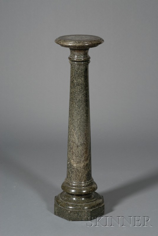 Appraisal: Italian Verte Antico Marble Pedestal early th century circular rotating