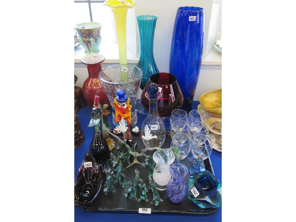 Appraisal: Lot comprising assorted Art glass and crystal - Murano clown