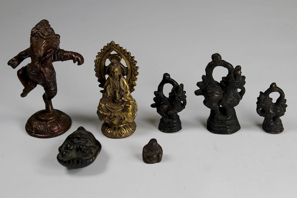 Appraisal: Assorted India Bronze Figurines Assorted India Bronze Figurines Tallest Height