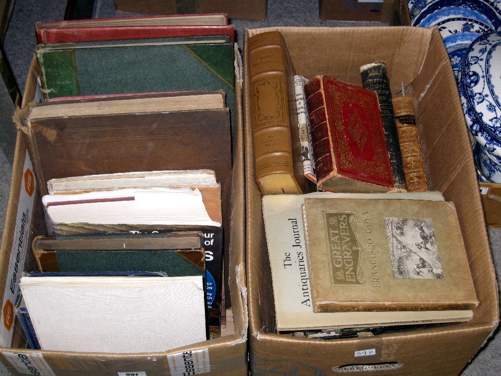 Appraisal: Lot comprising two boxes of books