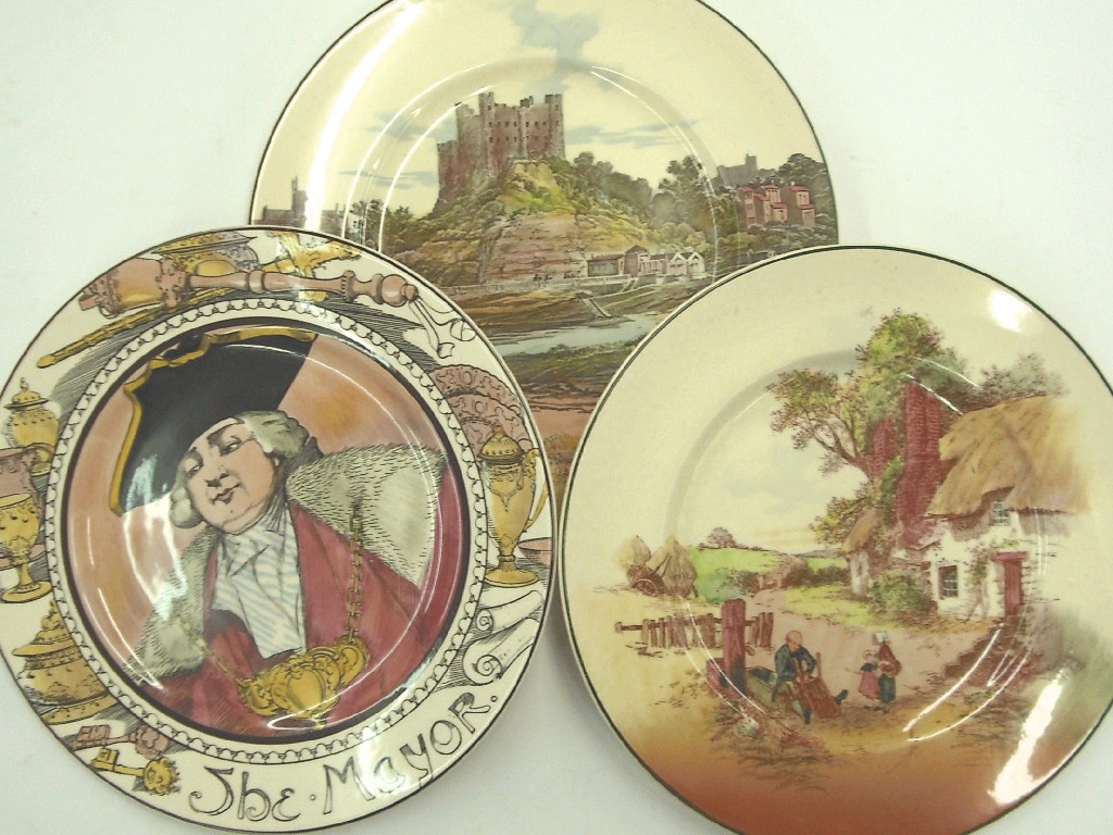 Appraisal: Three Royal Doulton series ware plates including The Mare D