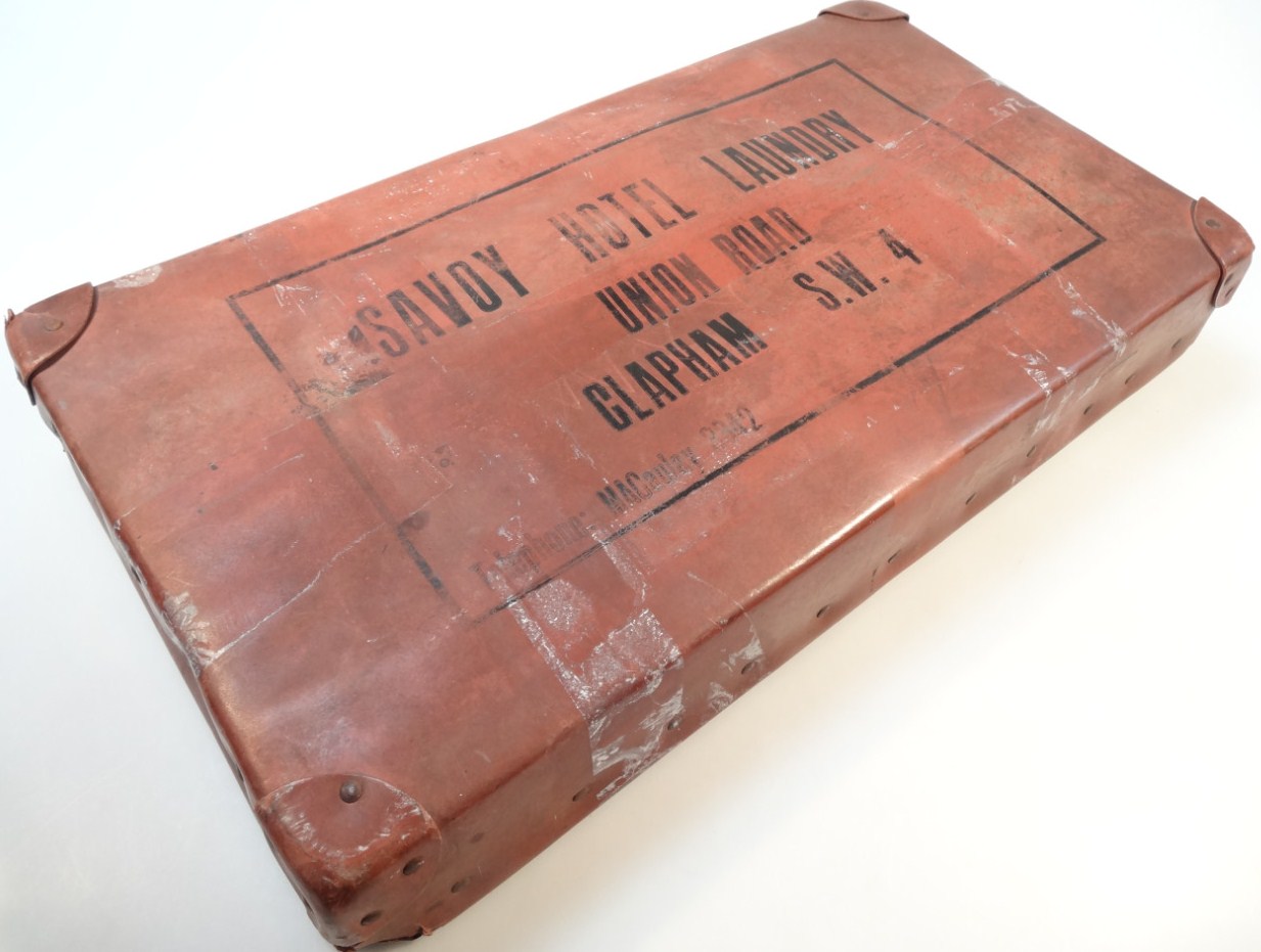 Appraisal: An early thC Savoy Hotel London laundry casket in pressed