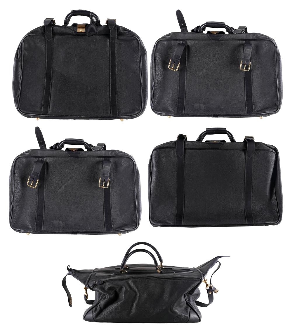 Appraisal: GROUP OF VINTAGE GUCCI LUGGAGEcomprising three suitcases of various sizes