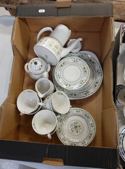 Appraisal: A collection of provincial teaware to include cups saucers side