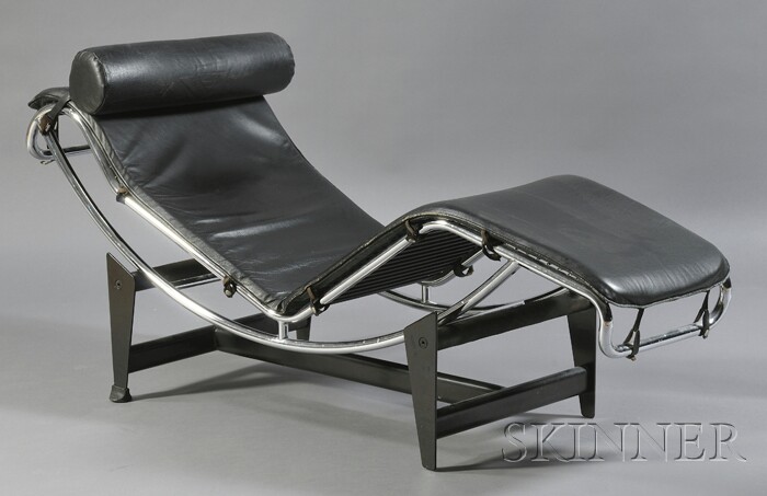 Appraisal: Le Corbusier Pierre Jeanneret and Charlotte Perriand Chaise Lounge Chromed