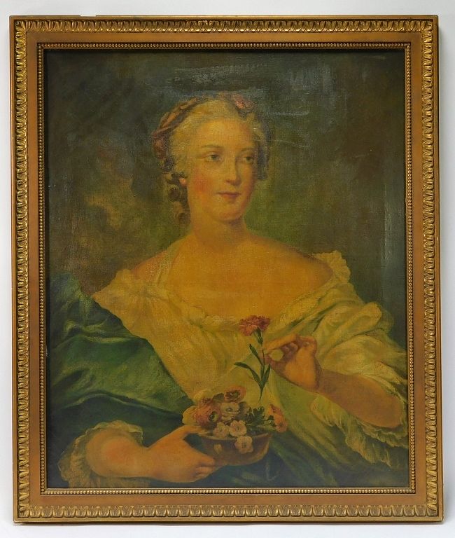 Appraisal: French School Woman Portrait Painting France th Century Depicts a