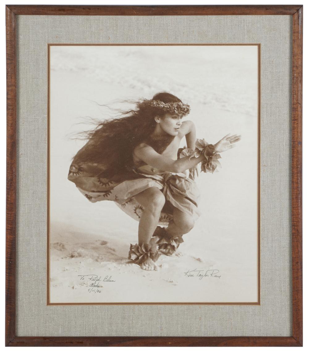 Appraisal: KIM TAYLOR REECE TH C HAWAIIAN DANCERphotographic print signed lower