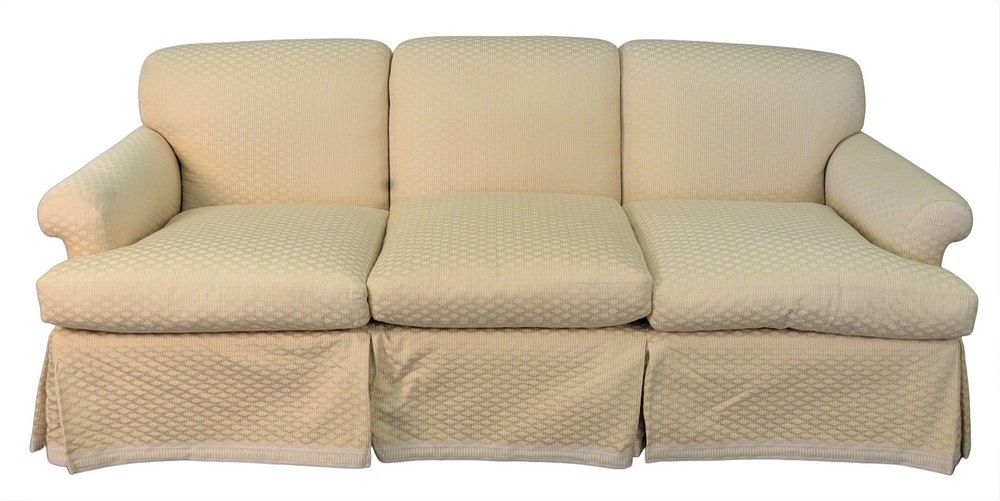 Appraisal: Custom Upholstered Sofa height inches length inches Custom Upholstered Sofa