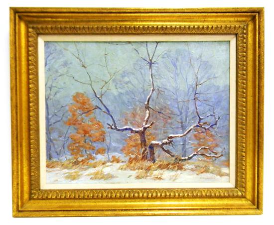 Appraisal: William Chadwick American - untitled winter landscape oil on board