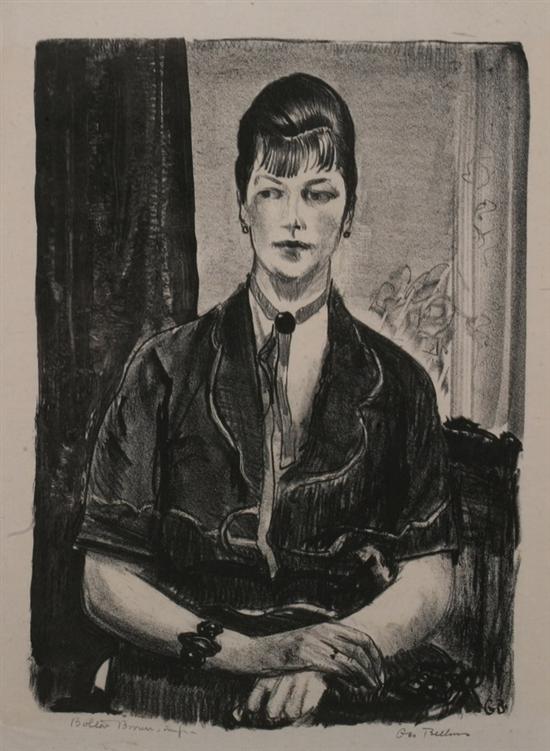 Appraisal: GEORGE BELLOWS American - PORTRAIT OF THE ARTIST'S WIFE ELSIE