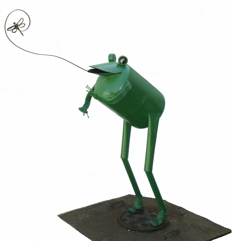 Appraisal: NATHAN NICOLLS ME - Freddy the Frog a welded scrap