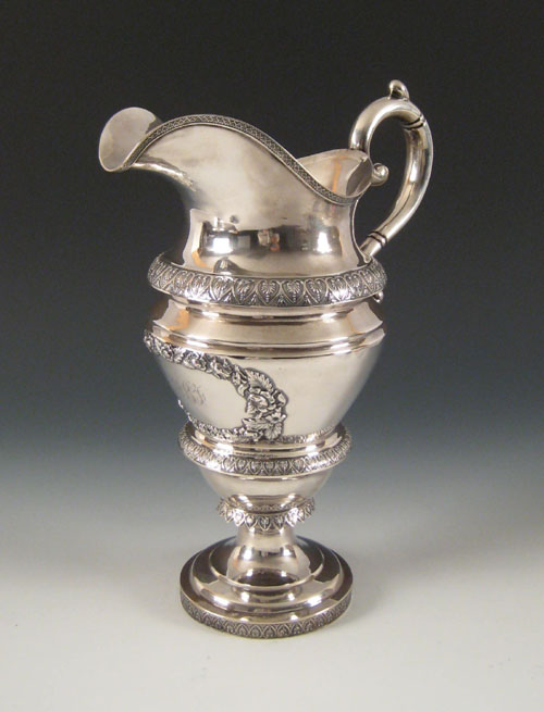 Appraisal: New York silver pitcher ca bearing the touch of Gerardus