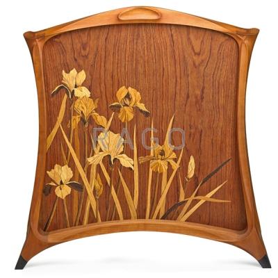 Appraisal: SILAS KOPF b Representational marquetry fire screen with irises Northampton