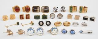 Appraisal: Group of Men's Cufflinks and Tie Tacks consisting of pairs