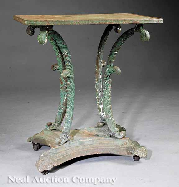 Appraisal: A Rare American Cast Iron Side Table early th c