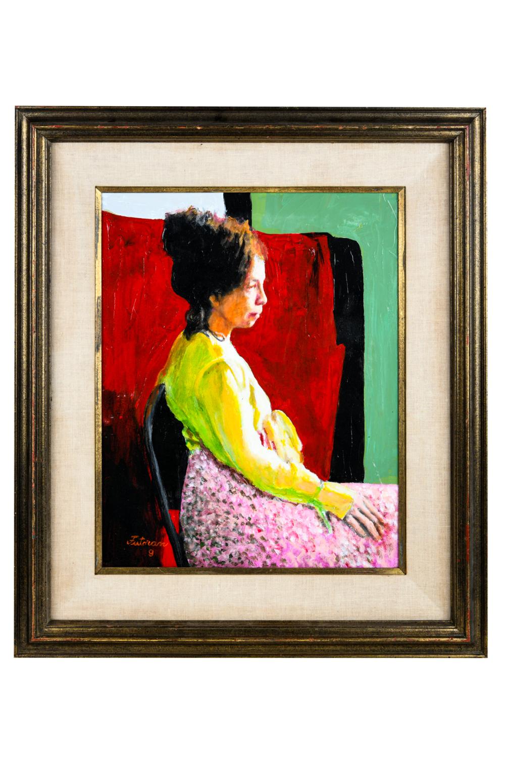 Appraisal: HARRY FUTORAN - PORTRAIT OF A SEATED WOMANoil on canvas