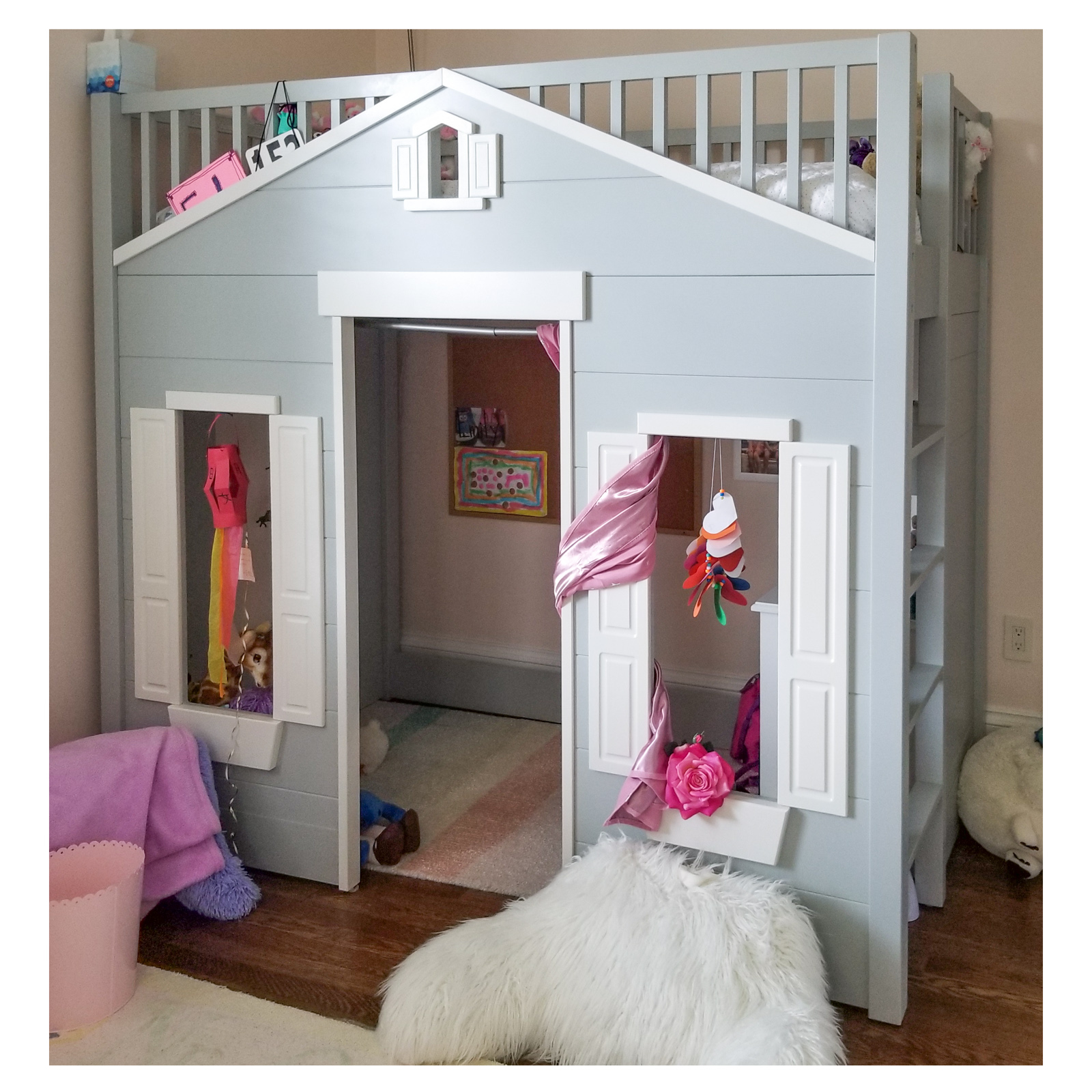 Appraisal: POTTERY BARN KIDS PLAYHOUSE LOFT BED th century standard twin