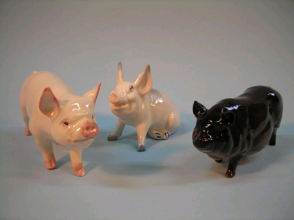 Appraisal: Beswick A pig No a pig pot bellied and a