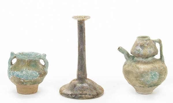 Appraisal: A group of Ancient Roman and Islamic glass and ceramic