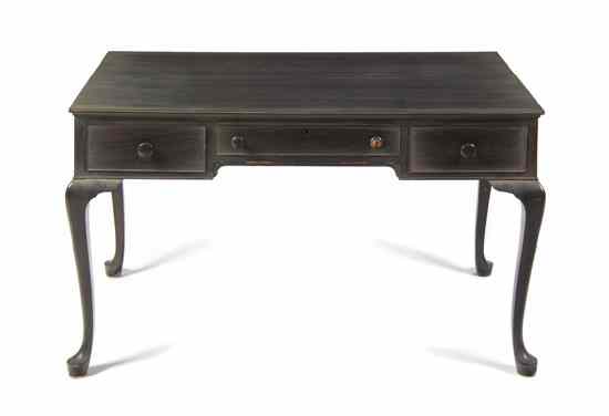 Appraisal: An English Painted Writing Desk having a rectangular top over