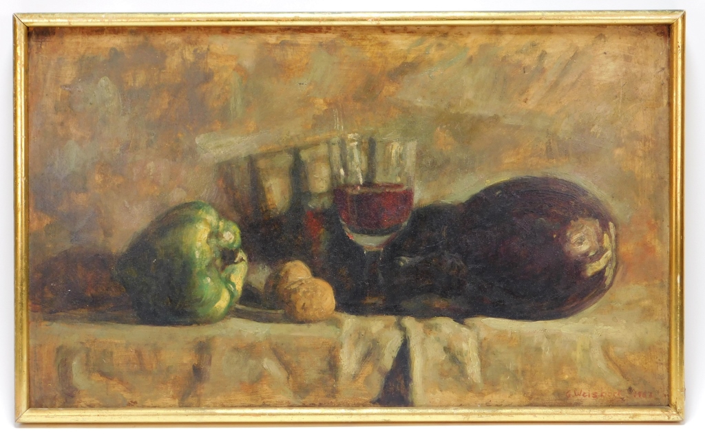 Appraisal: GEORGE WEISSBORT STILL LIFE PAINTING United Kingdom - Depicts a